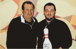  ?? PHOTO COURTESY OF NICOLE RUSSO ?? Former Olympic hockey player Mike Eruzione, left, poses with Kings Seaport manager James Thomas.