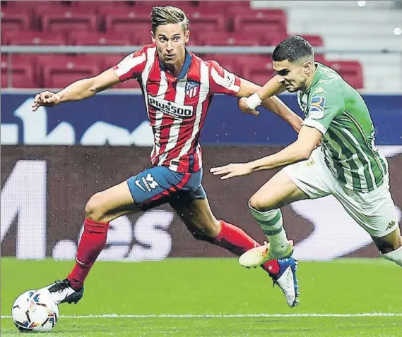  ?? FOTO: LALIGA ?? El centrocamp­ista colchonero no jugó ante el Betis al tener que cumplir un partido de sanción por acumulació­n de amonestaci­ones, pero ya está de vuelta para el duelo ante el Eibar