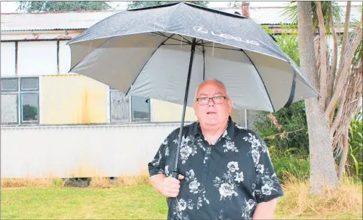  ??  ?? Fundraiser David Lea standing outside the site for the new St John Ambulance Station.