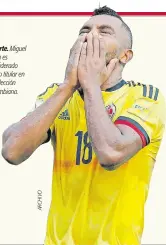  ?? ?? Aporte. Miguel Borja es considerad­o como titular en la selección colombiana.