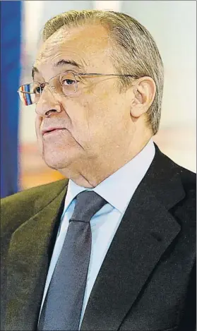  ?? FOTO: SIRVNT ?? Florentino Pérez, enfadado con la denuncia de LaLiga a Gareth Bale