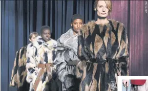  ??  ?? LEFT Fashion brands, from Gucci to Versace, are increasing­ly turning their backs on real fur.