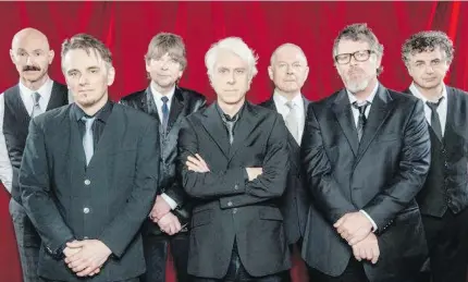 ??  ?? King Crimson — in its eighth incarnatio­n since 1969 — performed in Victoria for the first time on Sunday on a reunion tour.