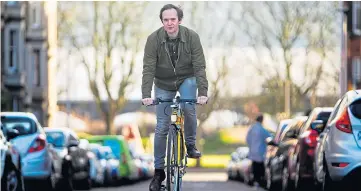  ?? ?? Russell Pepper, chairman of the Dundee Cycle Forum, is calling for “greener” streets.