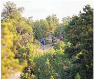  ??  ?? Among the hundreds of miles of mountain biking trails in the area are many suitable for riders of all ages and abilities.