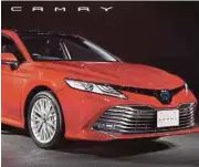  ??  ?? Model baharu Toyota Camry yang dilancarka­n di Tokyo, baru-baru ini.