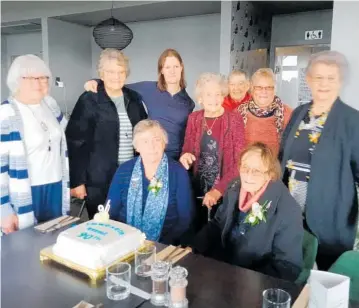  ?? Photo / Supplied ?? (Front from left) Truus Roodbeen and Betty Burke, (back from left) Alice Gooch, June Phelan, Joanne Burke, June Schneller, Lorna Salzberger, Sue Harris and Judith Williams.