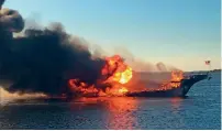  ?? AP ?? The boat was ferrying patrons to a casino ship off Florida when it caught fire near the shore on Sunday. —