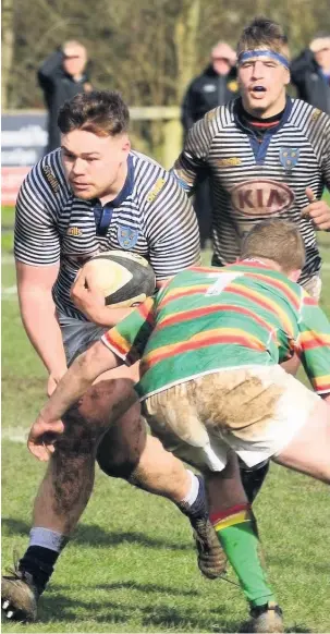  ??  ?? Macclesfie­ld’s youngsters in action during Cheshire’s clash against Northumbri­a at the weekend