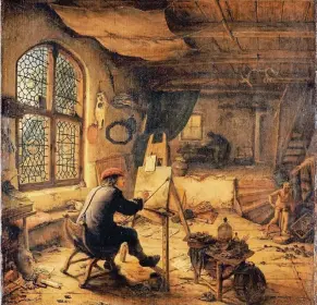  ?? REPRO: GEMÄLDEGAL­ERIE ALTE MEISTER, STAATL. KUNSTSAMML­UNGEN DRESDEN ?? Aus der Ausstellun­g: Adriaen van Ostade, „Der Maler in seiner Werkstatt“.