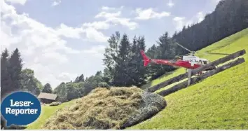  ?? D. MASELLI ?? Auch Schweizer Helipilote­n wenden das sogenannte Pinnacle-manöver an.