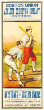  ?? KING FEATURES SYNDICATE ?? This 1884 baseball poster sold for $15,000 in April.