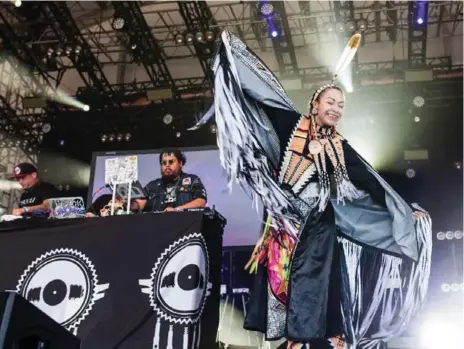  ?? MITCH BROWN/REPUBLIC LIVE ?? A Tribe Called Red takes over the WayBold Stage at Wayhome Music & Arts Festival 2016.