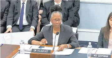  ?? U.S. HOUSE COMMITTEE ?? Kilolo Kijakazi, the Social Security Administra­tion's acting commission­er, testified at a House Ways and Means subcommitt­ee hearing on Oct. 18 about the administra­tion's payment clawbacks.