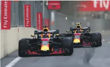  ?? Getty ?? Max Verstappen and Daniel Ricciardo had banged wheels early on and were told to calm down, but that warning was in vain