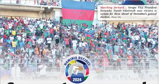  ?? Photo: File ?? Marching forward… Swapo Vice President Netumbo Nandi-Ndaitwah says victory is certain for them ahead of November’s general election.