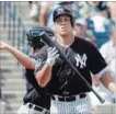  ?? LYNNE SLADKY THE ASSOCIATED PRESS ?? New York Yankees’ Aaron Judge stumbled in the month and a half following last year’s all-star break, hitting seven homers and 16 RBIs.