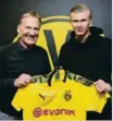  ?? TWITTER ?? Haaland und Watzke.