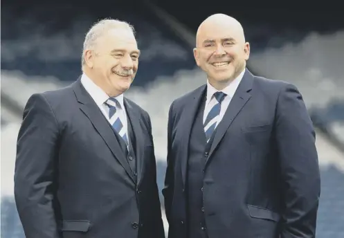  ??  ?? 0 SFA president Rod Petrie and vice president Mike Mulraney could save clubs at different levels of the game from financial disaster.