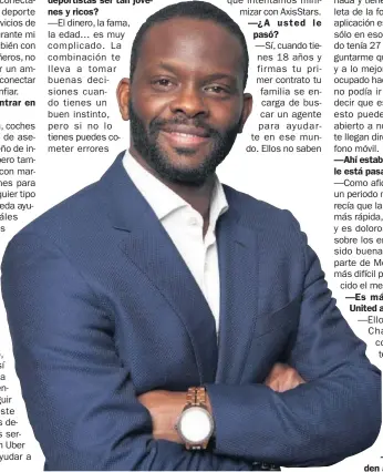  ??  ?? EMPRENDEDO­R. Louis Saha, exfutbolis­ta y creador de AxisStars.