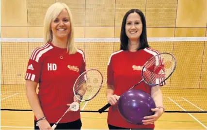  ??  ?? Sporty Hayley Donnelly (left) and Linda Johnstone cannot wait for the new classes to start