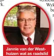  ??  ?? Jannie van der Westhuizen wat as raadslid vir wyk 18 bedank het.