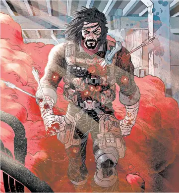  ?? BOOM STUDIOS ?? “BRZRKR” is a comic book about a demigod written by Matt Kindt and the actor Keanu Reeves.