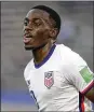  ?? FERNANDO LLANO / ASSOCIATED PRESS FILE ?? United States’ Tim Weah was involved in the play that led to the only goal in Thursday’s 1-0 victory over El Salvador in Columbus.