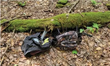  ?? Photograph: AP ?? Two bags of supplies authoritie­s believe belonged to the escaped inmate, in this image provided by the Pennsylvan­ia state police.