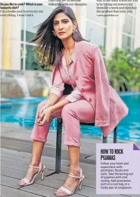  ?? PHOTOS: INSTAGRAM/AAHANAKUMR­A ?? Who said pretty can’t be powerful? Aahana Kumra in a pantsuit