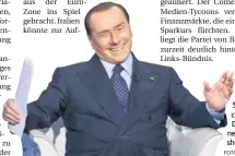  ??  ?? Silvio Berlusconi (76) am Dienstag in einer TV-Talkshow in Rom.