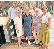  ?? FOTO: PRIVAT ?? Christoph Sardemann kann auf viele Frauen im Club zählen: (unten v.l.) Astrid Seidel, Jutta Dämmer, Lore Albert, Carmen Wannhoff; (oben v.l.) Eike Krumsiek und Susanne Tschöpe.