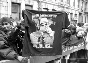  ??  ?? T-shirt tribute to rapper Biggie Smalls aka The Notorious B.I.G. — AFP file photo