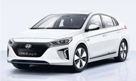  ??  ?? As the world’s first car to offer three electrifie­d powertrain­s, the Ioniq is the flag bearer for the Hyundai’s ambitious plan