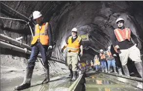  ?? Bob Luckey / File photo ?? MTA officials give a tour of the East Side Access Project in 2013.