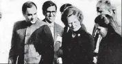  ?? HT FILE PHOTO ?? Margaret Thatcher with Rajiv and Sonia Gandhi