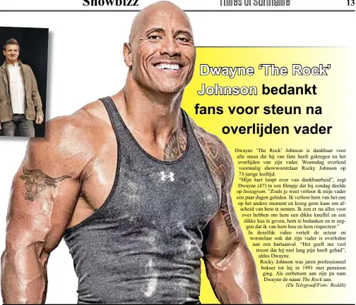  ??  ?? Instagram.
The Rock
(De Telegraaf/Foto: Reddit)