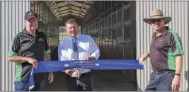  ??  ?? Dubbo Turf Club president Chris Davis, Member for the Dubbo Electorate Dugald Saunders, Dubbo Turf Club general manager Vince Gordon. PHOTO: DUBBO PHOTO NEWS/KEN SMITH