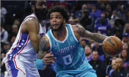  ?? Photograph: Chris Szagola/AP ?? Charlotte Hornets forward Miles Bridges ,right, was arrested Wednesday in Los Angeles after a warrant was issued, according to the LAPD.