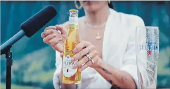  ?? MICHELOB ULTRA ?? The sounds from the Michelob Ultra beer commercial that aired during Super Bowl LIII were meant to illicit a physical or emotional response.