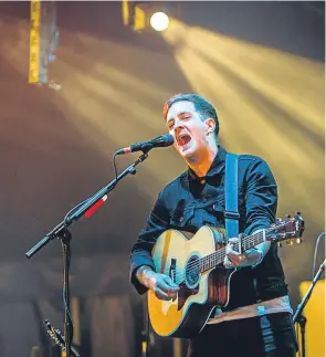  ??  ?? Stevie McCrorie performing on The Voice.