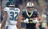  ?? GETTY IMAGES ?? The Saints’ Michael Thomas celebrates a play against the Eagles at the Superdome on Sunday.