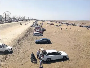  ?? Maniacs were seen driving and swerving around Southport beach – between parked cars and on pedestrian paths – and police are urging witnesses to future incidents to call 101 ??