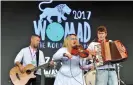  ?? C Brandon/Redferns ?? Eliza Carthy and the Wayward Band perform at the 2017 Womad festival. Photograph: