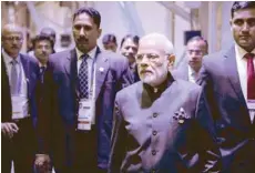  ?? AFP ?? Prime Minister Narendra Modi arrives for a bilateral meeting on the second day of the G20 Leaders’ Summit in Buenos Aires. —