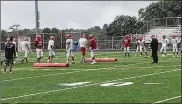  ?? BEN NUCKOLS / ASSOCIATED PRESS ?? Centennial High near Baltimore fields only a junior varsity teambecaus­e not enough players turned out to play football. Nationwide, participat­ion is down3.5 percent over the past five years.