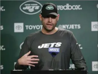  ?? FRANK FRANKLIN II — THE ASSOCIATED PRESS ?? Jets coach Adam Gase tried to say there was no power struggle with ousted GM Mike Maccagnan.