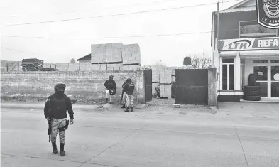  ?? ESPECIAL ?? Tras los hechos, el Ejército y la Guardia Nacional vigilan las calles de Guachochi