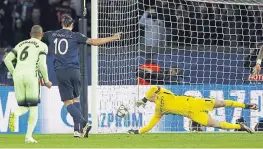  ??  ?? Joe Hart saves Zlatan Ibrahimoc’s penalty in 2016