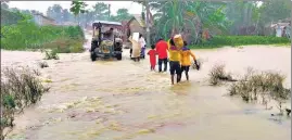  ?? SANTOSH KUMAR/HT ARCHVE ?? A flood-affected village in Saharsa, Bihar, on July 26.